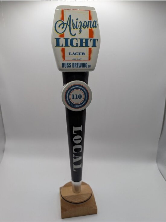 Other - Huss Brewing Co. Arizona Light Lager Tap Handle Black White Local Brewery